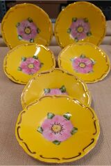 PORSELEN EL DEKOR BOYAMA 6LI ÇAY TABAĞI