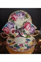 PORSELEN EL BOYAMA ALTI KİŞİLİK KAHVE FİNCAN TAKIMI