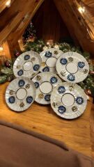 NAZAR100 6 LI EL BOYAMA PORSELEN KAHVE FİNCANI