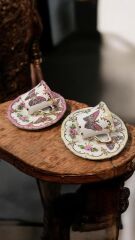 BUTTERFLY 2 Lİ EL BOYAMA PORSELEN KAHVE FİNCAN SETİ