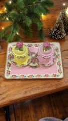 SARAY 2 Lİ EL BOYAMA KAHVE FİNCAN TAKIMI