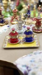 SARAY 2 Lİ EL BOYAMA KAHVE FİNCAN TAKIMI