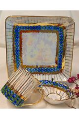 ARNİ PORSELEN EL BOYAMA TEK KİŞİLİK KAHVE FİNCAN SETİ