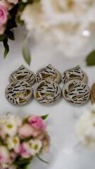 ZEBRA 6 LI PORSELEN EL BOYAMA KAHVE FİNCAN TAKIMI