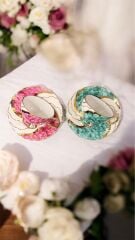 LAPA 2 Lİ EL BOYAMA PORSELEN KAHVE FİNCAN TK.