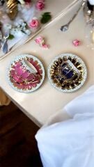 VALEKO 2 Lİ EL BOYAMA PORSELEN KAHVE FİNCAN TAKIMI