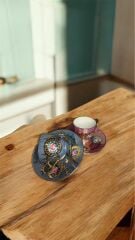 HÜNKAR 2 Lİ PORSELEN EL BOYAMA KAHVE FİNCAN TAKIMI