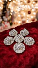 BLACK DAMA PORSELEN EL BOYAMA 6 LI KAHVE FİNCAN TAKIMI