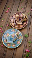 GÜLZAR 2 Lİ EL BOYAMA TÜRK KAHVESİ FİNCAN TAKIMI