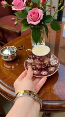 GÜLZAR 2 Lİ EL BOYAMA TÜRK KAHVESİ FİNCAN TAKIMI