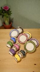 NURANCAN 6 LI PORSELEN EL BOYAMA KAHVE FİNCAN TAKIMI