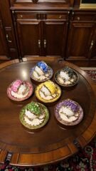 NURANCAN 6 LI PORSELEN EL BOYAMA KAHVE FİNCAN TAKIMI