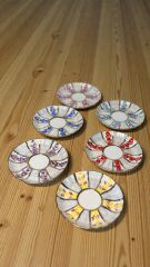 CAPRİ 6 LI PORSELEN EL BOYAMA KAHVE FİNCAN TAKIMI