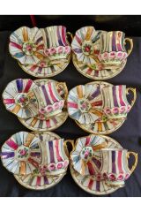 BRADULGA PORSELEN EL DEKOR BOYAMA FİNCAN TAKIMI VE LOKUMLUK