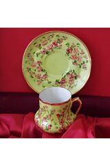 Cicek Bahcesi El Boyama Kahve Fincani