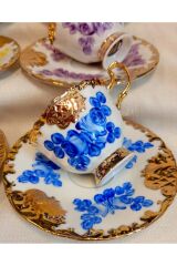 DUVE PORSELEN EL BOYAMA KAHVE FİNCAN TAKIMI