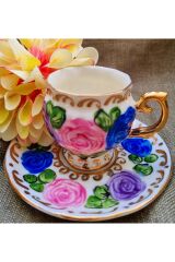 Diva Porselen El Boyama 2li Fincan Takımı
