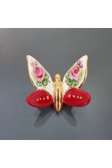 Porselen El Boyaması Kelebek