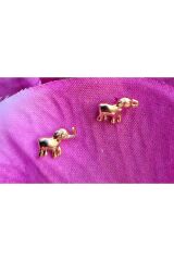 Takı Pirinç Üzerine 14 Ayar Altın Kaplama Fil Model Tragus Piercing