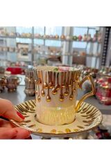 PORSELEN EL DEKOR BOYAMA 2Lİ KAHVE FİNCANI