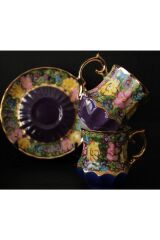 Lebrez Porselen El Boyama 2li Kahve Fincan Takımı