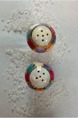 MALİNA PORSELEN EL BOYAMA 2Lİ TUZLUK