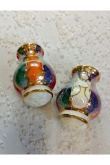 MALİNA PORSELEN EL BOYAMA 2Lİ TUZLUK