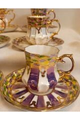 MADALYON PORSELEN EL BOYAMA KAHVE FİNCAN TAKIMI