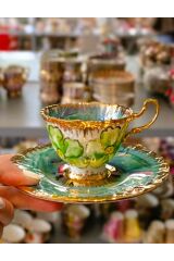 MORRÜYA PORSELEN EL DEKOR BOYAMA FİNCAN TAKIMI