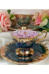 RÜYA PORSELEN EL BOYAMA 2Lİ KAHVE FİNCAN TAKIMI