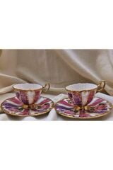 Minaj Porselen El Boyama 2li Fincan Takımı