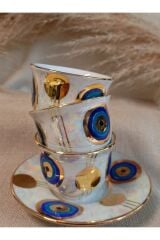 NAZAR BONCUĞU PORSELEN EL BOYAMA 6LI MIRRA TAKIMI