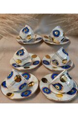 NAZAR BONCUĞU PORSELEN EL BOYAMA 6LI MIRRA TAKIMI