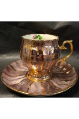 PERVİZ PORSELEN EL BOYAMA 6LI KAHVE FİNCAN TAKIMI