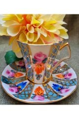 Rabirent Porselen El Boyama 2li Fincan Takımı