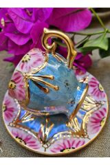 Saltanat Porselen El Boyama 2li Kahve Fincan Takımı