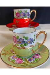 Saray Porselen El Boyama 2li Kahve Fincanı