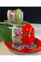 Saray Porselen El Boyama 2li Kahve Fincanı