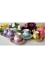 Saray El Boyama Kahve Fincan Takimi