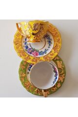 Porselen El Boyama Suliman 2li Kahve Seti