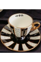 PORSELEN EL BOYAMA KAHVE FİNCAN TAKIMI