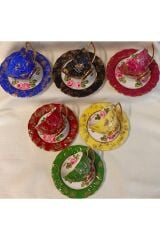 SÜLİMAN PORSELEN EL DEKOR BOYAMA KAHVE FİNCAN TAKIMI