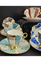 TAŞYOL.M PORSELEN EL DEKOR BOYAMA FİNCAN TAKIMI VE LOKUMLUK