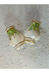 YAPRAK PORSELEN EL BOYAMA 2Lİ TUZLUK