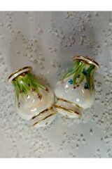 YAPRAK PORSELEN EL BOYAMA 2Lİ TUZLUK