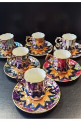 Otantik ALTI KİŞİLİK KAHVE FİNCAN TAKIMI