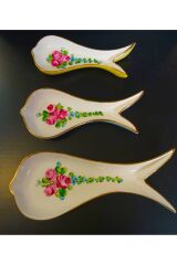 PORSELEN EL BOYAMA ÇEREZLİK TEKLİ BÜYÜK BOY 25 CM