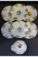 İkinci Kalite 6lı Çay Tabakları Ve Tek Lokumluk(İADESİ YOKTUR)