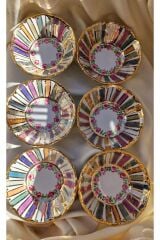 PORSELEN EL BOYAMA 6 LI ÇİÇEKLİ KASE