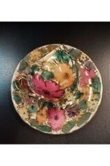 Çiçek Porselen El Boyama 2li Kahve Fincan Takımı